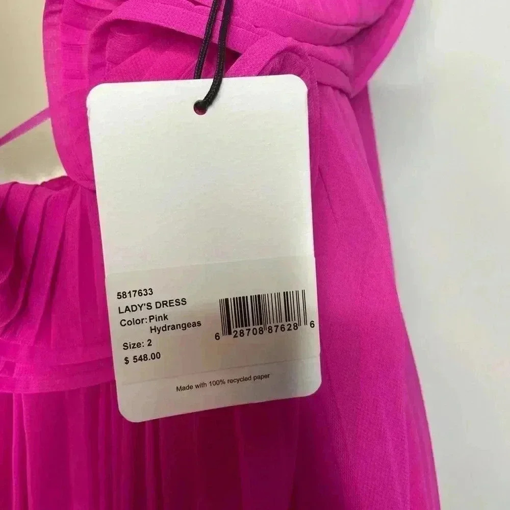 NWT - AMUR Lady’s Mimi Dress in Pink Hydrangeas Size 2 - Picture 11 of 14